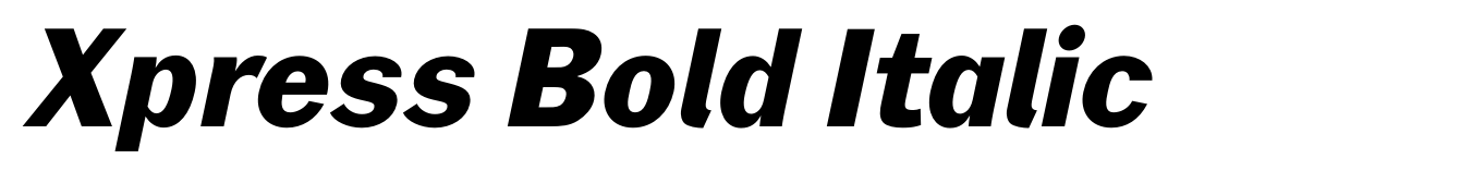 Xpress Bold Italic